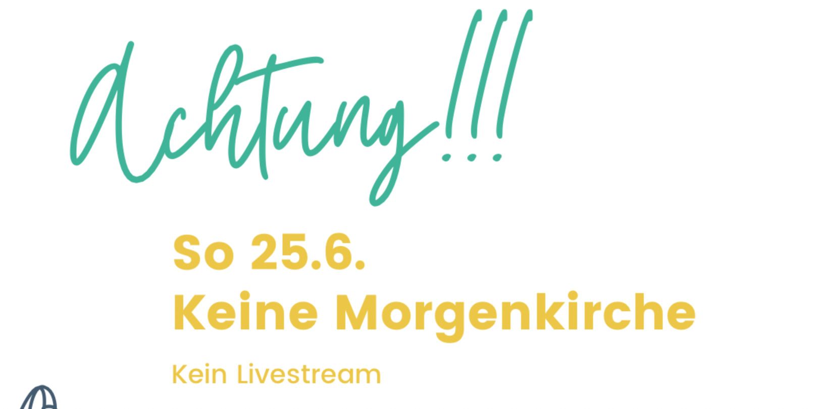 Du betrachtest gerade Sonntag keine Morgenkirche