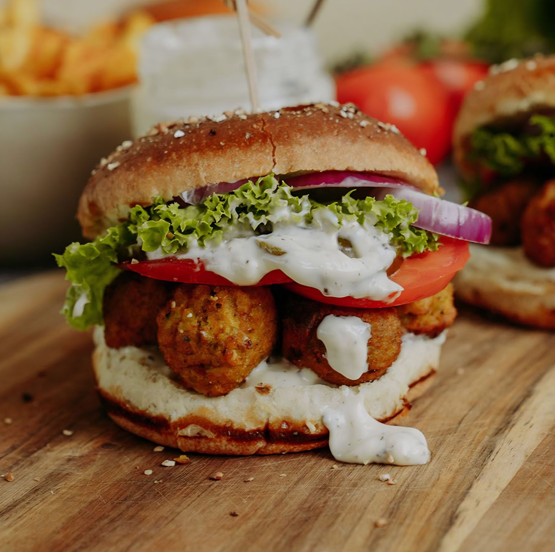 Du betrachtest gerade 2 € – Vegi Falafel Burger nach dem Gottesdienst